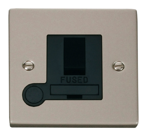 Scolmore VPPN051BK - 13A Fused Switched Connection Unit With Flex Outlet - Black Deco Scolmore - Sparks Warehouse