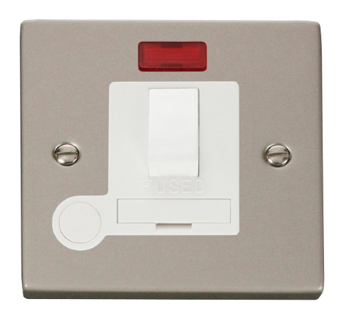 Scolmore VPPN052WH - 13A Fused Switched Connection Unit With Flex Outlet + Neon - White Deco Scolmore - Sparks Warehouse