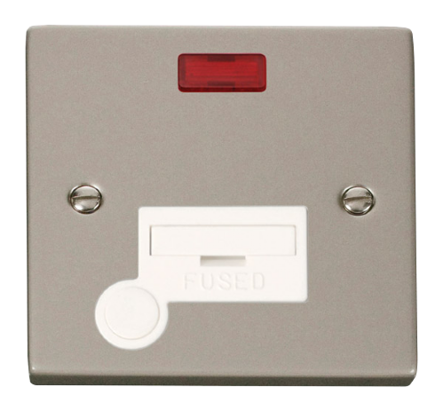 Scolmore VPPN053WH - 13A Fused Connection Unit With Flex Outlet + Neon - White Deco Scolmore - Sparks Warehouse