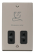 Scolmore VPPN100BK - Dual Voltage Shaver Socket Outlet 115/230V - Black Deco Scolmore - Sparks Warehouse