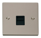 Scolmore VPPN125BK - Single Telephone Socket Outlet Secondary - Black Deco Scolmore - Sparks Warehouse