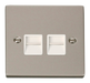 Scolmore VPPN126WH - Twin Telephone Socket Outlet Secondary - White Deco Scolmore - Sparks Warehouse