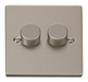 Scolmore VPPN152 - 2 Gang 2 Way 400Va Dimmer Switch Deco Scolmore - Sparks Warehouse