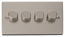 Scolmore VPPN154 - 4 Gang 2 Way 400Va Dimmer Switch Deco Scolmore - Sparks Warehouse