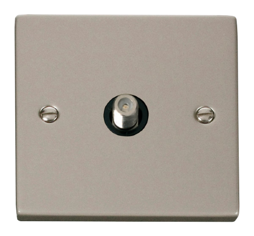 Scolmore VPPN156BK - 1 Gang Satellite Socket Outlet - Black Deco Scolmore - Sparks Warehouse