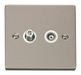 Scolmore VPPN157WH - 1 Gang Satellite + Isolated Coaxial Socket Outlet - White Deco Scolmore - Sparks Warehouse