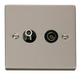 Scolmore VPPN170BK - 1 Gang Satellite + Coaxial Socket Outlet - Black Deco Scolmore - Sparks Warehouse