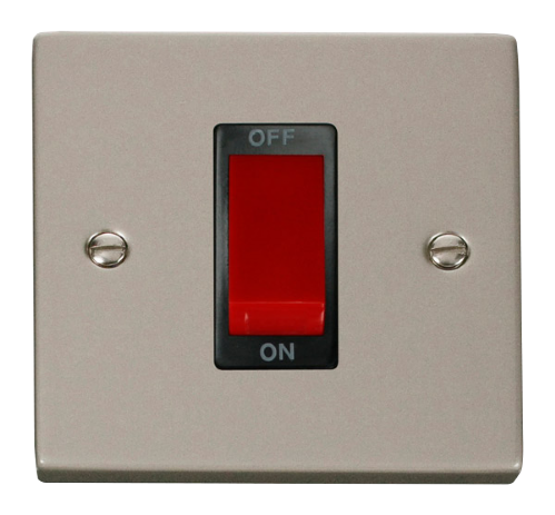 Scolmore VPPN200BK - 1 Gang 45A DP Switch - Black Deco Scolmore - Sparks Warehouse