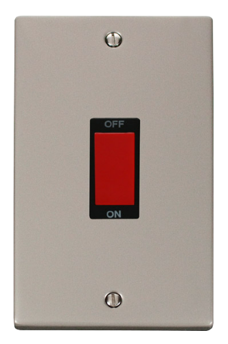 Scolmore VPPN202BK - 2 Gang 45A DP Switch - Black Deco Scolmore - Sparks Warehouse