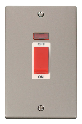 Scolmore VPPN203WH - 2 Gang 45A DP Switch With Neon - White Deco Scolmore - Sparks Warehouse