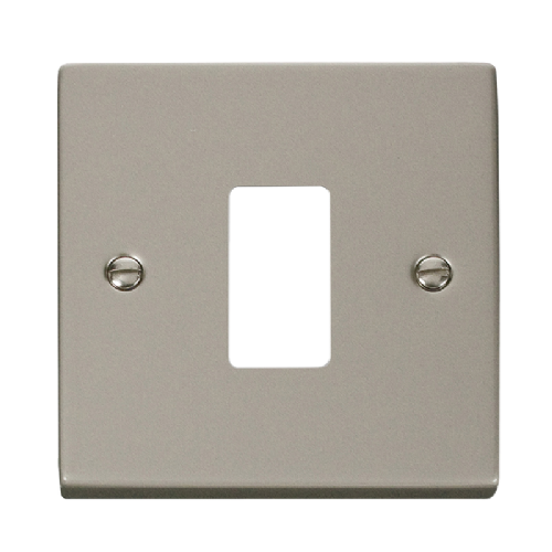Scolmore VPPN20401 - 1 Gang GridPro® Frontplate - Pearl Nickel GridPro Scolmore - Sparks Warehouse