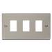 Scolmore VPPN20403 - 3 Gang GridPro® Frontplate - Pearl Nickel GridPro Scolmore - Sparks Warehouse