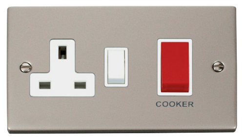 Scolmore VPPN204WH - 45A DP Switch + 13A Switched Socket - White Deco Scolmore - Sparks Warehouse