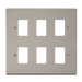 Scolmore VPPN20506 - 6 Gang GridPro® Frontplate - Pearl Nickel GridPro Scolmore - Sparks Warehouse