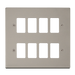 Scolmore VPPN20508 - 8 Gang GridPro® Frontplate - Pearl Nickel GridPro Scolmore - Sparks Warehouse