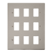Scolmore VPPN20509 - 9 Gang GridPro® Frontplate - Pearl Nickel GridPro Scolmore - Sparks Warehouse