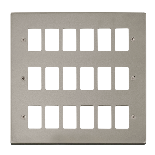 Scolmore VPPN20518 - 18 Gang GridPro® Frontplate - Pearl Nickel GridPro Scolmore - Sparks Warehouse