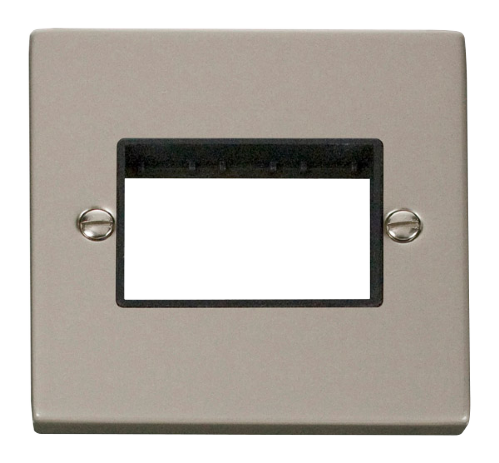 Scolmore VPPN403BK - 1 Gang Plate Triple Aperture - Black Deco Scolmore - Sparks Warehouse