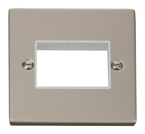 Scolmore VPPN403WH - 1 Gang Plate Triple Aperture - White Deco Scolmore - Sparks Warehouse