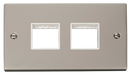 Scolmore VPPN404WH - 2 Gang Plate (2 x 2) Aperture - White Deco Scolmore - Sparks Warehouse