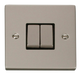 Scolmore VPPN412BK - 2 Gang 2 Way ‘Ingot’ 10AX Switch - Black Deco Scolmore - Sparks Warehouse