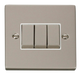 Scolmore VPPN413WH - 3 Gang 2 Way ‘Ingot’ 10AX Switch - White Deco Scolmore - Sparks Warehouse
