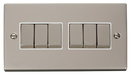 Scolmore VPPN416WH - 6 Gang 2 Way ‘Ingot’ 10AX Switch - White Deco Scolmore - Sparks Warehouse