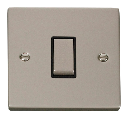 Scolmore VPPN425BK - 1 Gang Intermediate ‘Ingot’ 10AX Switch - Black Deco Scolmore - Sparks Warehouse
