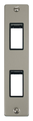 Scolmore VPPN472BK - Double Architrave Plate Aperture - Black Deco Scolmore - Sparks Warehouse