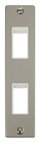 Scolmore VPPN472WH - Double Architrave Plate Aperture - White Deco Scolmore - Sparks Warehouse