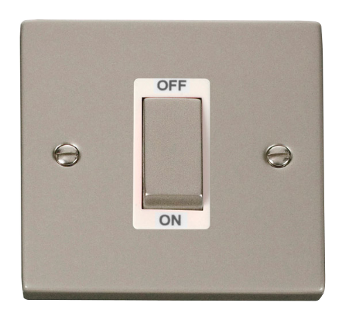 Scolmore VPPN500WH - Ingot 1 Gang 45A DP Switch - White Deco Scolmore - Sparks Warehouse
