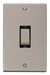 Scolmore VPPN502BK - Ingot 2 Gang 45A DP Switch - Black Deco Scolmore - Sparks Warehouse