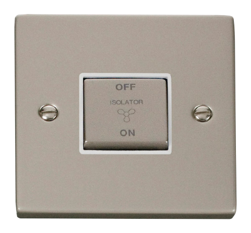 Scolmore VPPN520WH - 10A 1 Gang ‘Ingot’ 3 Pole Fan Isolation Switch - White Deco Scolmore - Sparks Warehouse