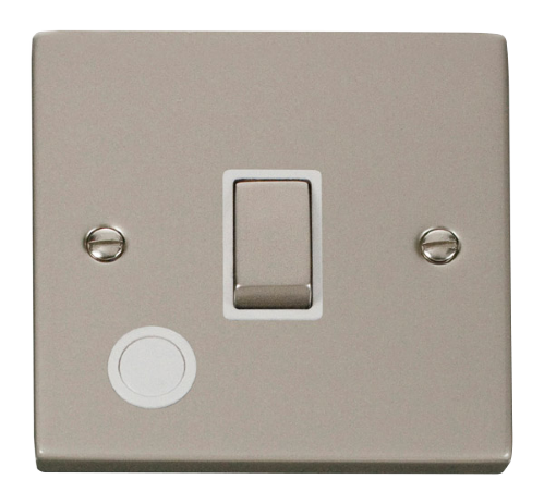 Scolmore VPPN522WH - 20A 1 Gang DP ‘Ingot’ Switch With Flex Outlet - White Deco Scolmore - Sparks Warehouse