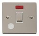 Scolmore VPPN523WH - 20A 1 Gang DP ‘Ingot’ Switch With Flex Outlet And Neon - White Deco Scolmore - Sparks Warehouse