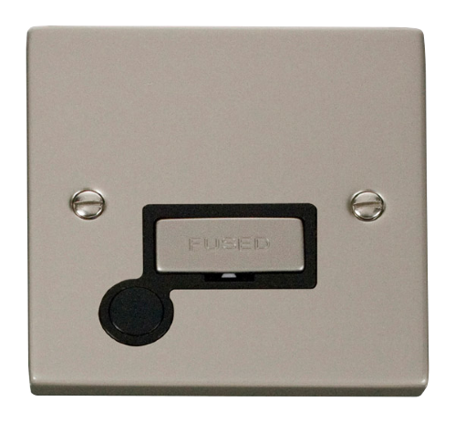 Scolmore VPPN550BK - 13A Fused ‘Ingot’ Connection Unit With Flex Outlet - Black Deco Scolmore - Sparks Warehouse