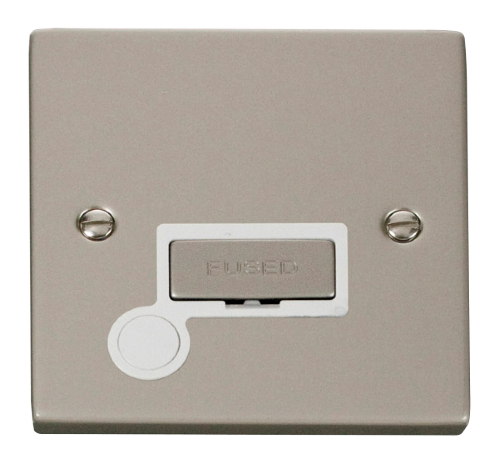 Scolmore VPPN550WH - 13A Fused ‘Ingot’ Connection Unit With Flex Outlet - White Deco Scolmore - Sparks Warehouse
