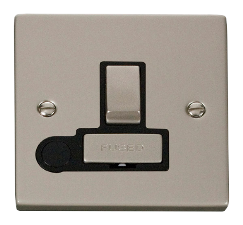 Scolmore VPPN551BK - 13A Fused ‘Ingot’ Switched Connection Unit With Flex Outlet - Black Deco Scolmore - Sparks Warehouse