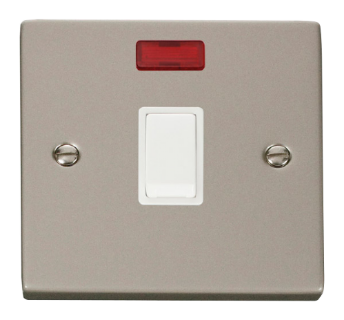 Scolmore VPPN623WH - 20A 1 Gang DP Switch + Neon - White Deco Scolmore - Sparks Warehouse