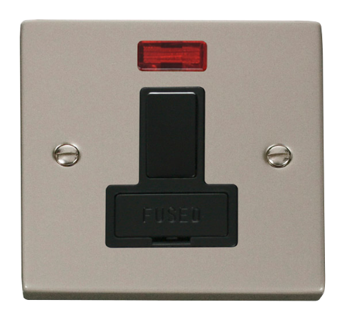 Scolmore VPPN652BK - 13A Fused Switched Connection Unit With Neon - Black Deco Scolmore - Sparks Warehouse