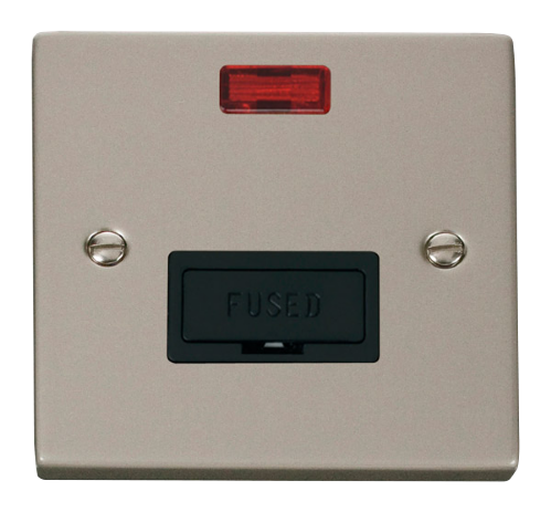 Scolmore VPPN653BK - 13A Fused Connection Unit With Neon - Black Deco Scolmore - Sparks Warehouse