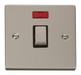 Scolmore VPPN723BK - 20A 1 Gang DP ‘Ingot’ Switch + Neon - Black Deco Scolmore - Sparks Warehouse