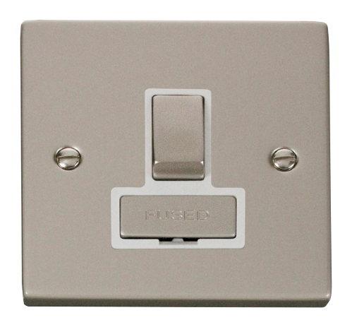 Scolmore VPPN751WH - 13A Fused ‘Ingot’ Switched Connection Unit - White Deco Scolmore - Sparks Warehouse
