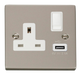 Scolmore VPPN771WH - 13A 1G Switched Socket With 2.1A USB Outlet - White Deco Scolmore - Sparks Warehouse