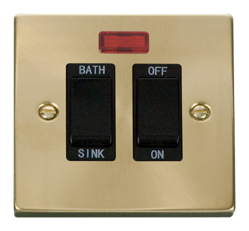 Scolmore VPSB024BK - 20A DP Sink/Bath Switch - Black Deco Scolmore - Sparks Warehouse