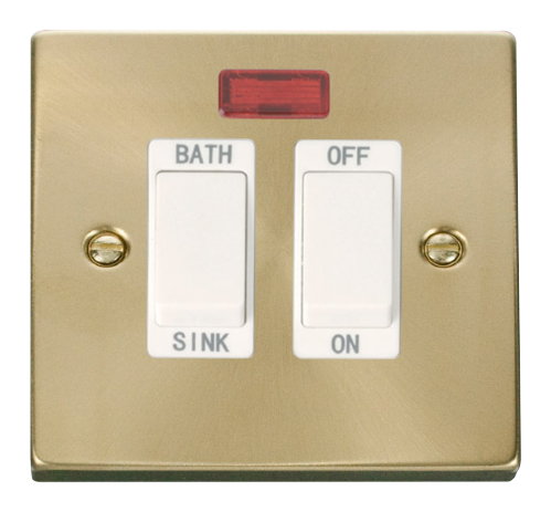 Scolmore VPSB024WH - 20A DP Sink/Bath Switch - White Deco Scolmore - Sparks Warehouse