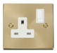 Scolmore VPSB035WH - 1 Gang 13A DP Switched Socket Outlet - White Deco Scolmore - Sparks Warehouse