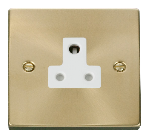 Scolmore VPSB038WH - 5A Round Pin Socket Outlet - White Deco Scolmore - Sparks Warehouse