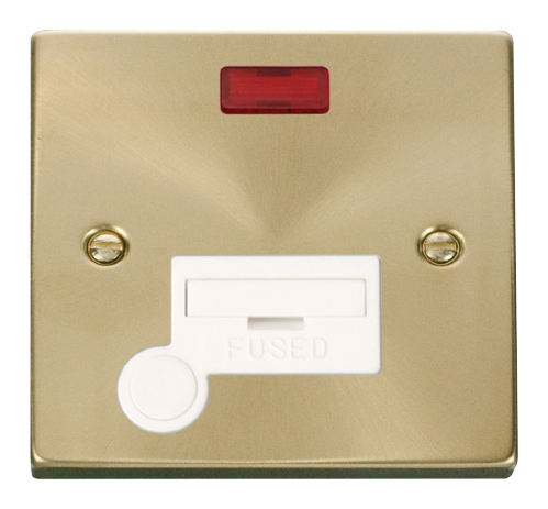 Scolmore VPSB053WH - 13A Fused Connection Unit With Flex Outlet + Neon - White Deco Scolmore - Sparks Warehouse