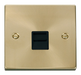 Scolmore VPSB125BK - Single Telephone Socket Outlet Secondary - Black Deco Scolmore - Sparks Warehouse